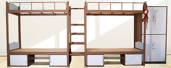 兩聯四人走梯宿舍床、宿舍上下床、四人上下床、四人正面走梯公寓床、上下公寓床海發專業生產，品質保障。